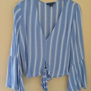 Blue Striped Women's Top